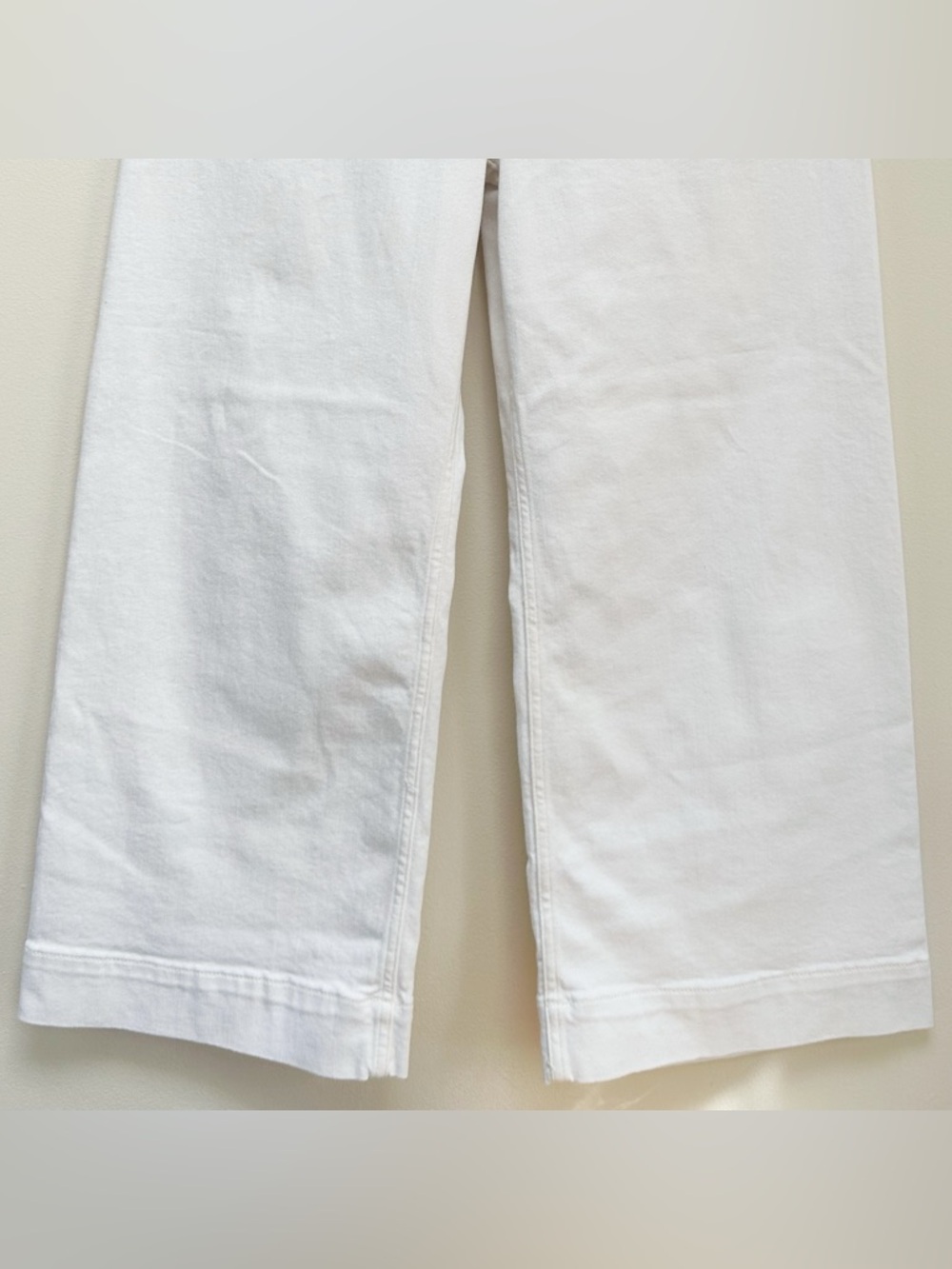 Anthropologie Maeve The Colette Crop Wide-Leg High Rise Jeans in White size 30 - Picture 5 of 14